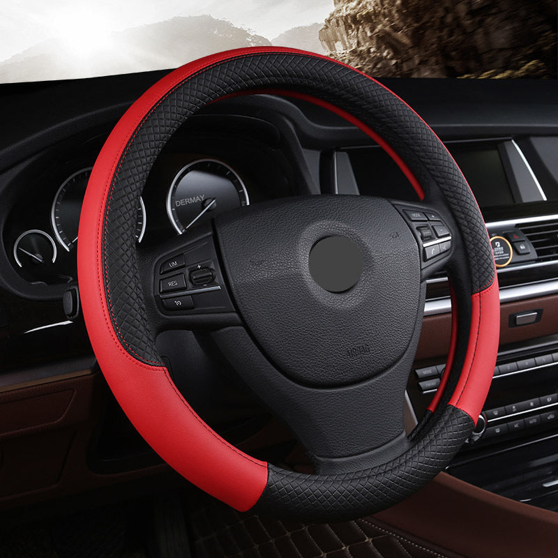 Housse de volant de voiture universelle en cuir