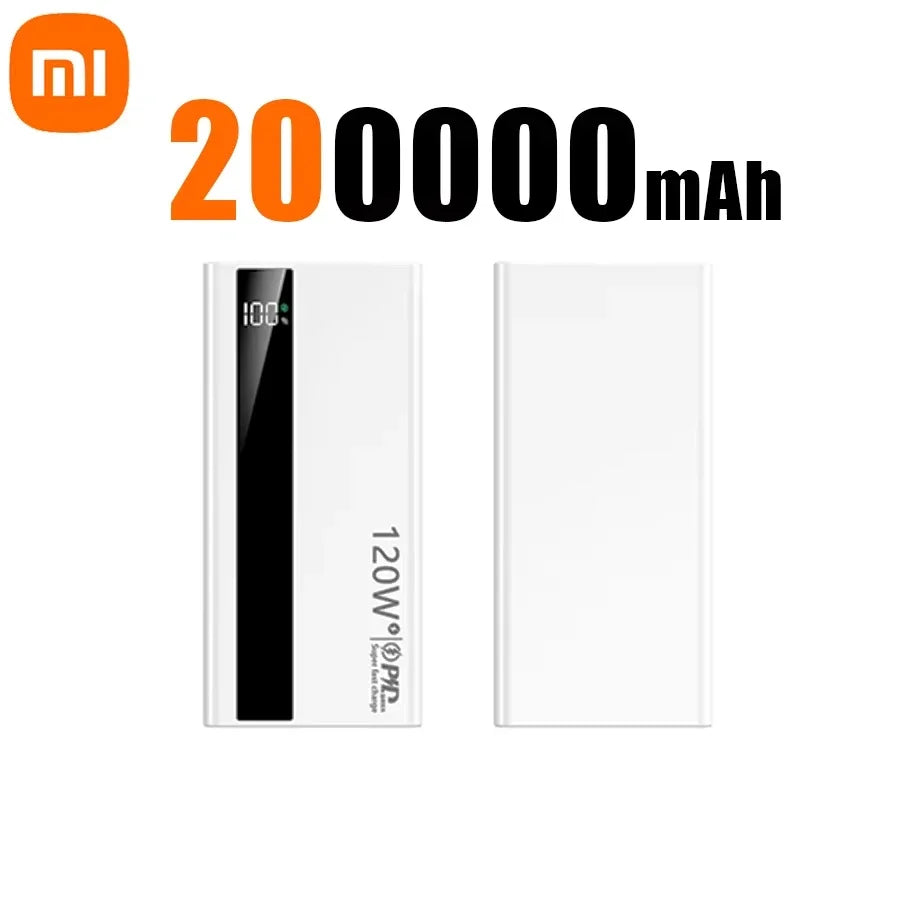 Xiaomi 500000mAh High Capacity PowerBank 120W Super Fast Charging Portable External Battery Powerbank for iphone Samsung Huawei
