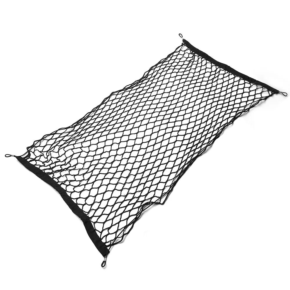 Support de filet universel pour coffre de voiture – 90×40 cm / 110 cm, 4 poches crochets