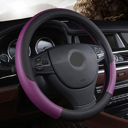 Housse de volant de voiture universelle en cuir