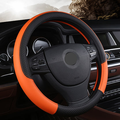 Housse de volant de voiture universelle en cuir