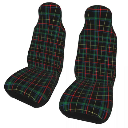 Housses de siège universelles à carreaux – Lot de 2 pour voitures