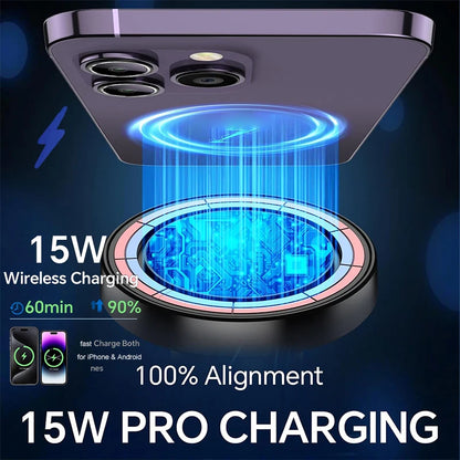 Chargeur sans fil support de téléphone pour pare-brise, 15 W, pour iPhone 16, 15, 14 Pro Max, 12