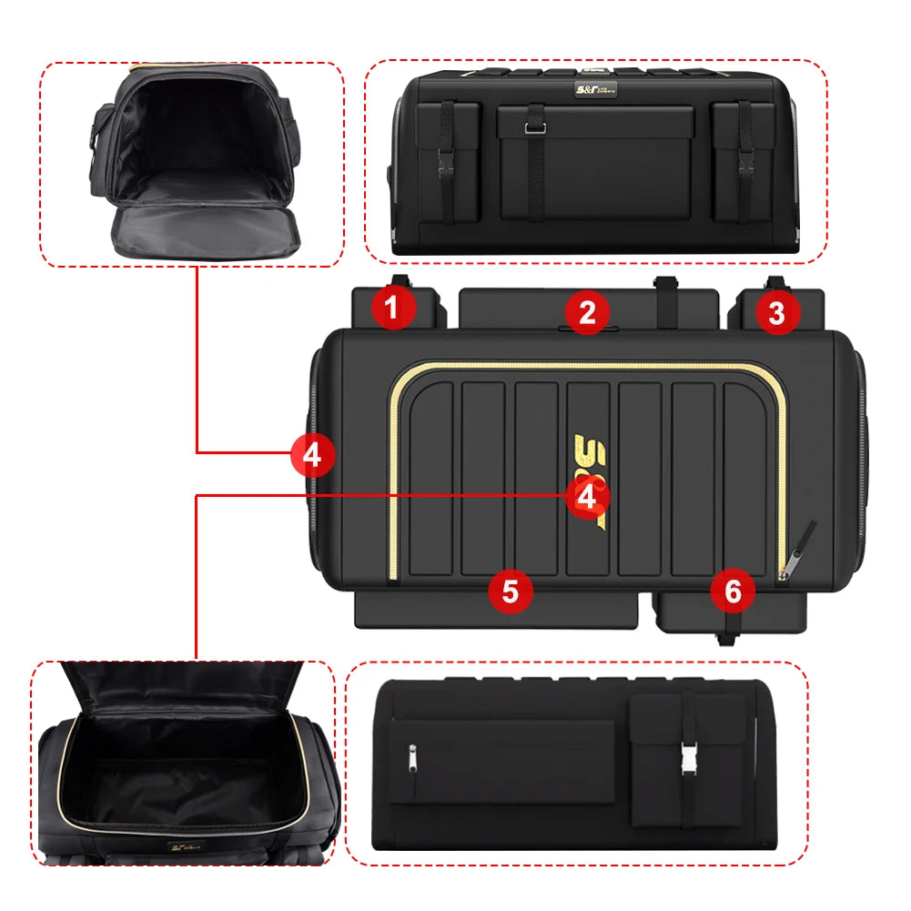 Universal Car Trunk Organizer 70L Storage Box