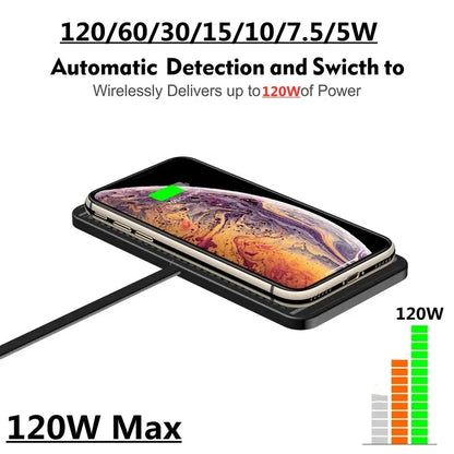 Chargeur sans fil 120W avec support en coussin silicone