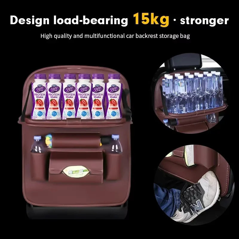 Sac de rangement pour siège support pour tablette et boîte à mouchoirs