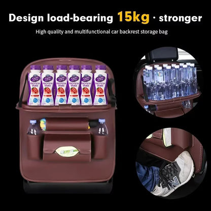 Sac de rangement pour siège support pour tablette et boîte à mouchoirs