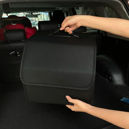 Boîte de rangement en cuir PU – Organisateur de coffre pliable