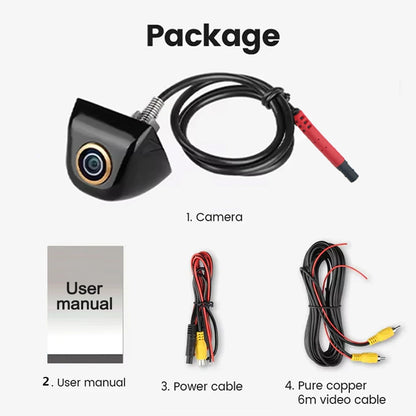 Caméra de recul de voiture AHD 1920x1080P, grand angle 170°, objectif fisheye