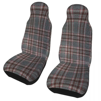 Housses de siège universelles à carreaux – Lot de 2 pour voitures