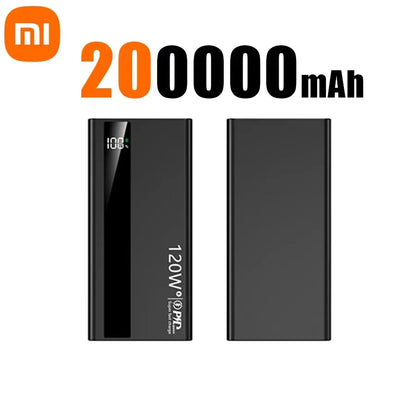 Xiaomi 500000mAh High Capacity PowerBank 120W Super Fast Charging Portable External Battery Powerbank for iphone Samsung Huawei
