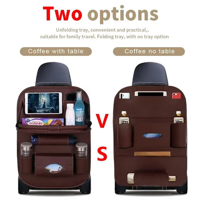 Sac de rangement pour siège support pour tablette et boîte à mouchoirs
