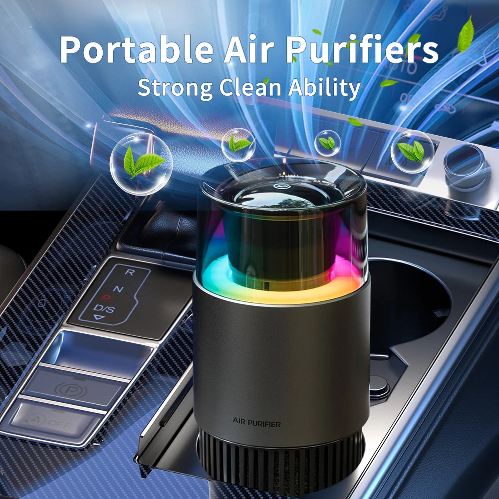Purificateur d'air  avec ions négatifs, lumière LED RVB, désodorisant PM2.5