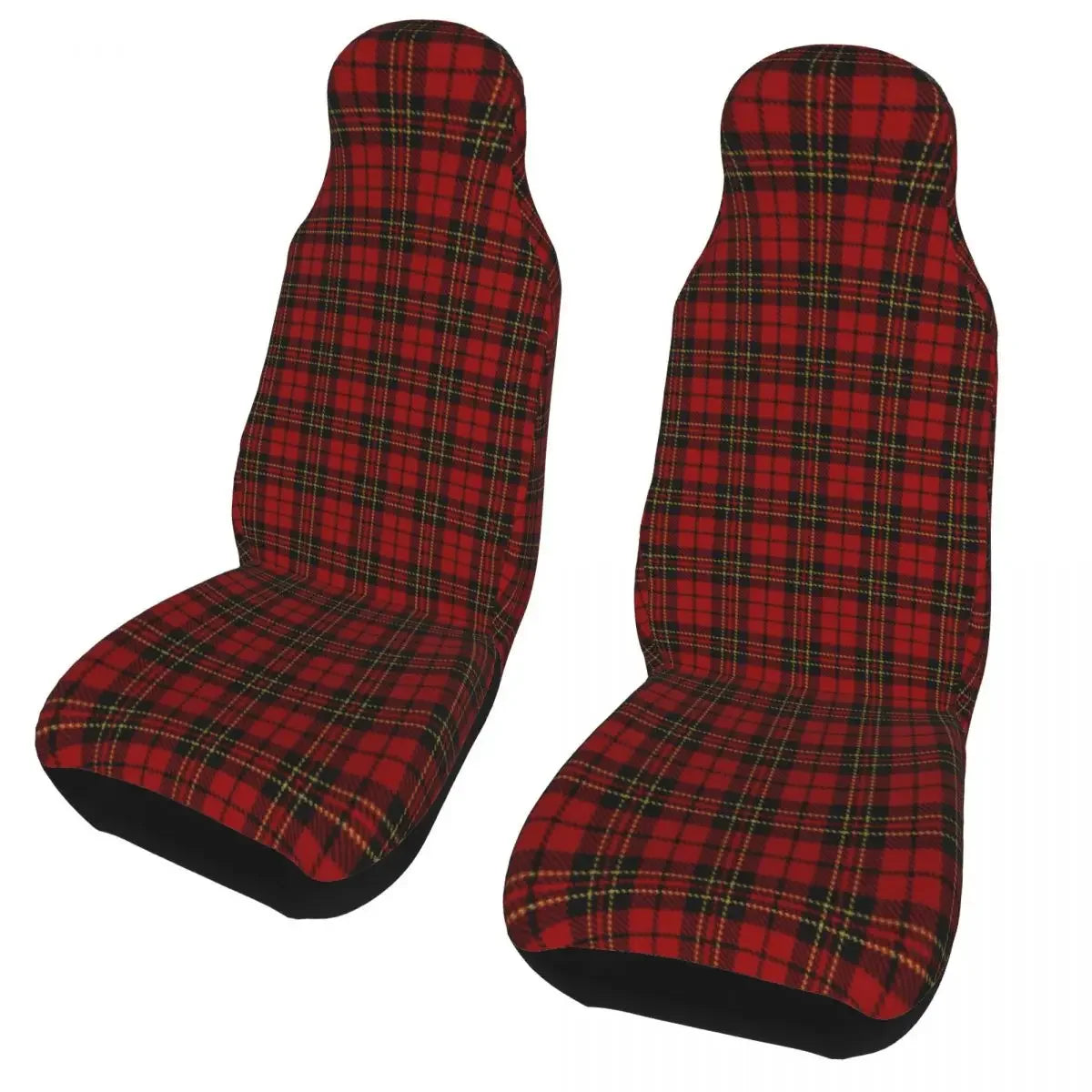 Housses de siège universelles à carreaux – Lot de 2 pour voitures