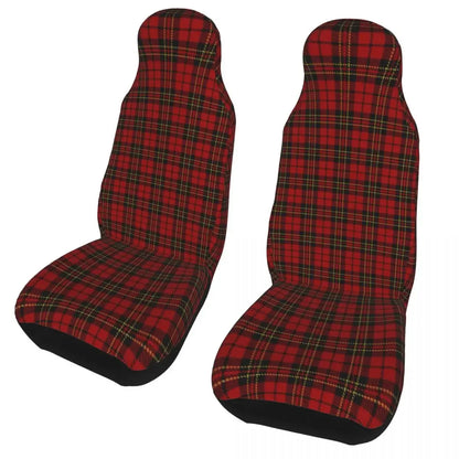 Housses de siège universelles à carreaux – Lot de 2 pour voitures