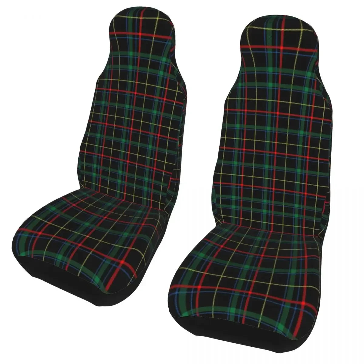 Housses de siège universelles à carreaux – Lot de 2 pour voitures