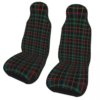 Housses de siège universelles à carreaux – Lot de 2 pour voitures