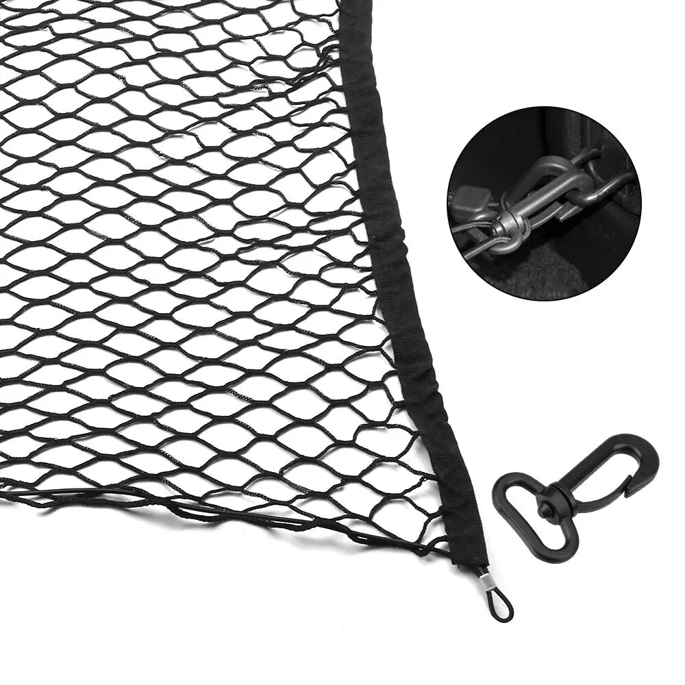 Support de filet universel pour coffre de voiture – 90×40 cm / 110 cm, 4 poches crochets