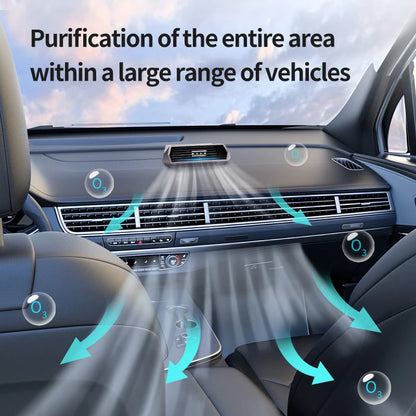 Purificateur d’air voiture solaire/ Double alimentation , éliminateur d’odeurs compact