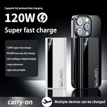 Xiaomi 500000mAh High Capacity PowerBank 120W Super Fast Charging Portable External Battery Powerbank for iphone Samsung Huawei