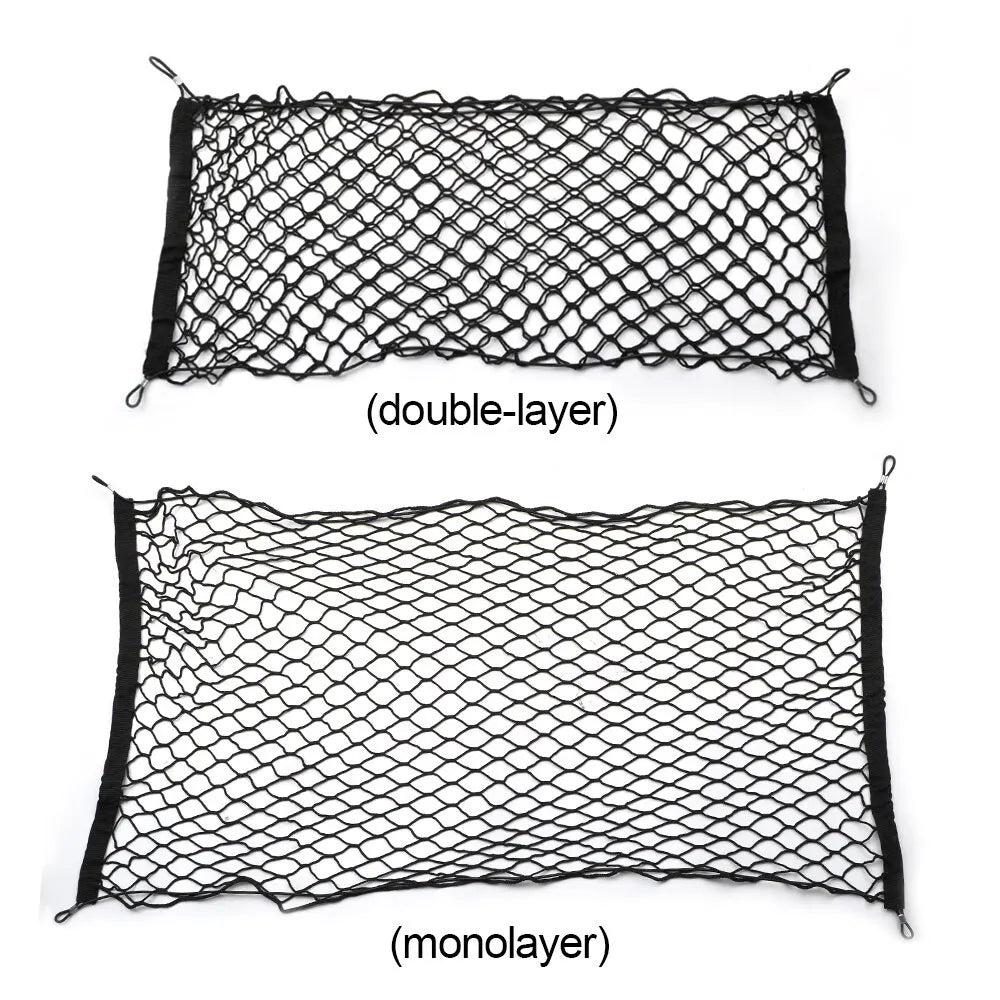 Support de filet universel pour coffre de voiture – 90×40 cm / 110 cm, 4 poches crochets