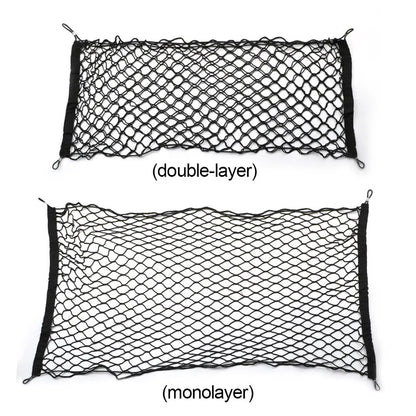 Support de filet universel pour coffre de voiture – 90×40 cm / 110 cm, 4 poches crochets