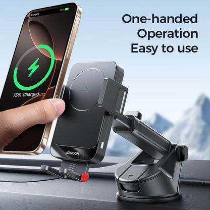 Support de téléphone de voiture pour 4,7 à 7 pouces Joyroom, sans fil 15 W, rotation à 360
