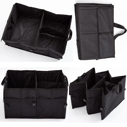 Organisateur de coffre de voiture de grande capacité, boîte de rangement pliable