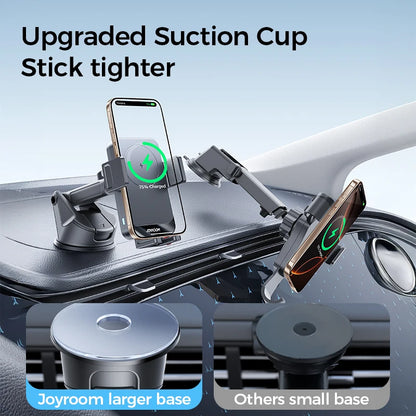 Support de téléphone de voiture pour 4,7 à 7 pouces Joyroom, sans fil 15 W, rotation à 360