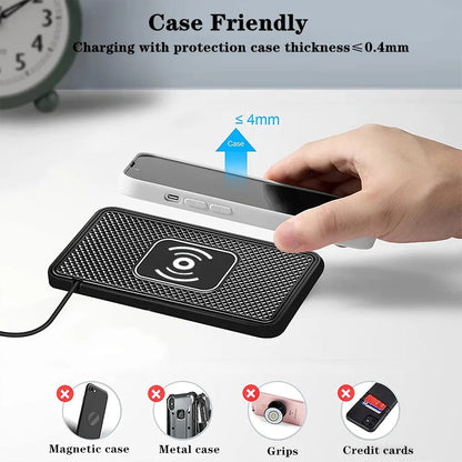 Chargeur sans fil de voiture – Compatible iPhone 16 à X, Samsung S24/S23,